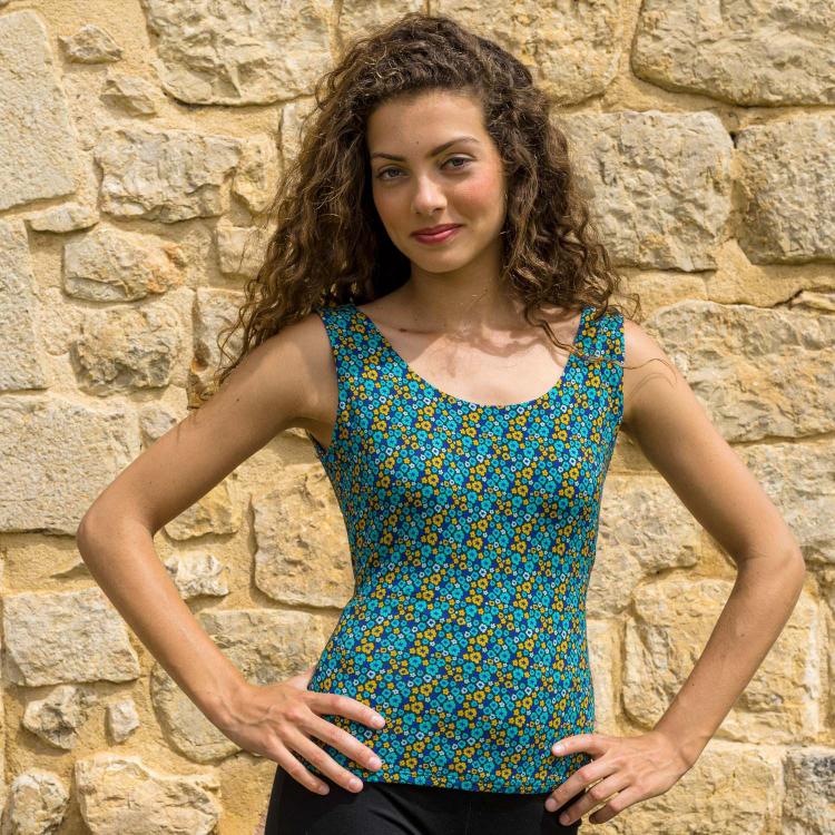 TOP RON malva azul