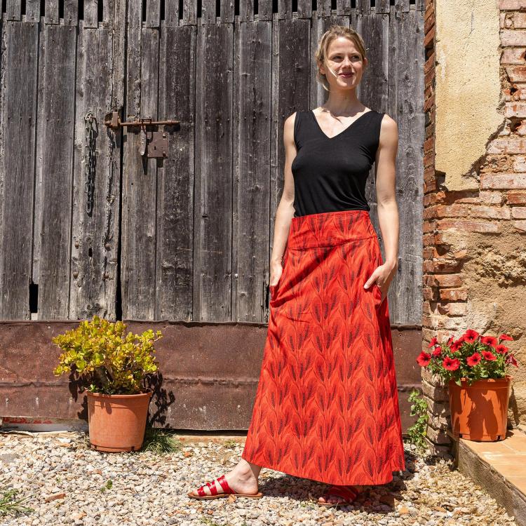 falda SURIN BLAT rojo