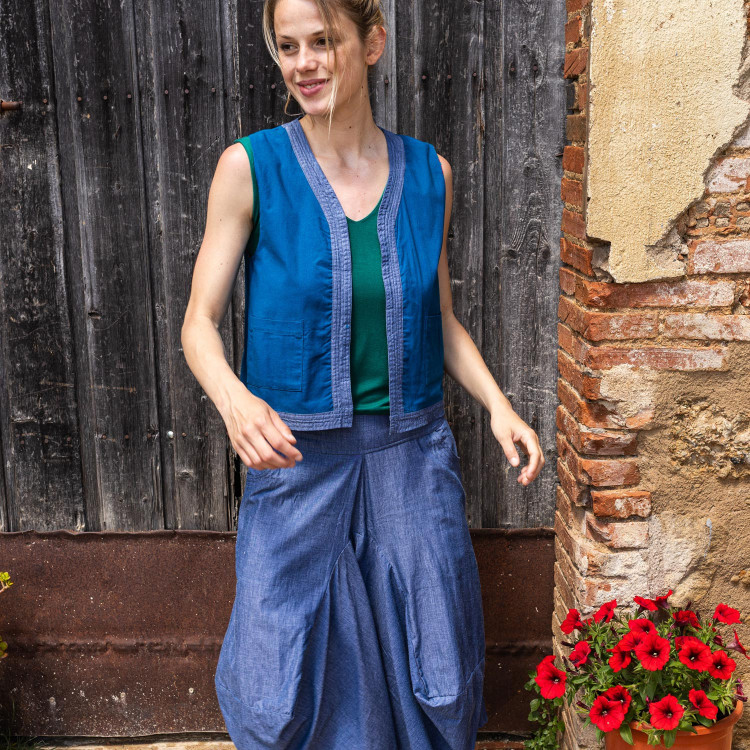 top CHALECO VESTY BERRY coral