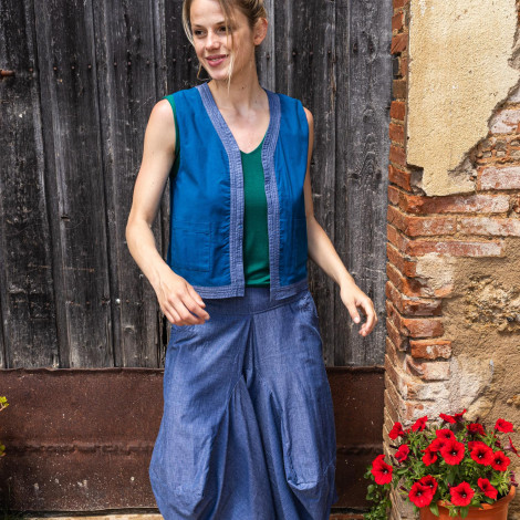 top CHALECO VESTY BERRY coral
