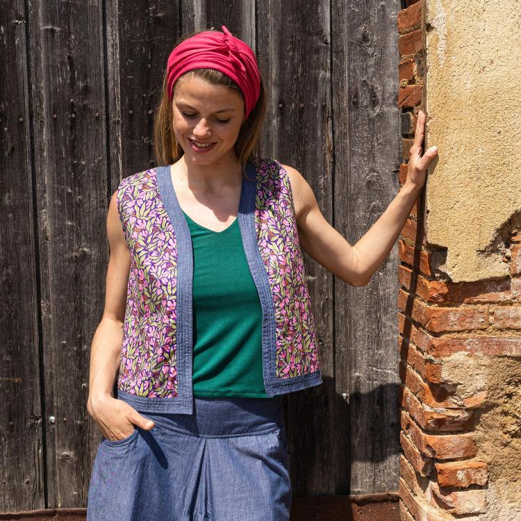 top CHALECO VESTY GOBI fuxia