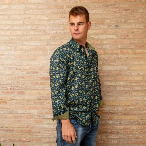 camisa GUIM m/larga algodón 17 mostaza