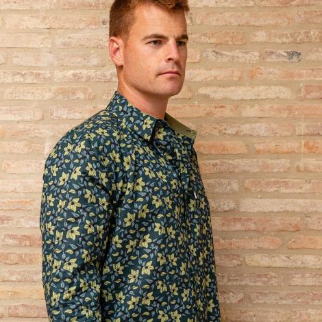 camisa GUIM m/larga algodón 17 mostaza