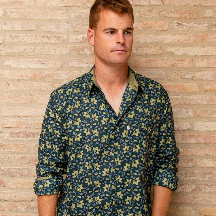 camisa GUIM m/larga algodón 17 mostaza