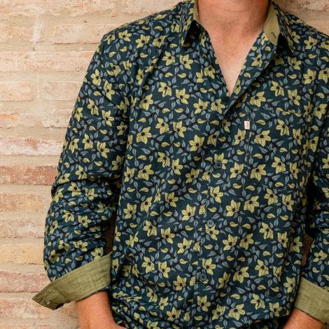 camisa GUIM m/larga algodón 17 mostaza