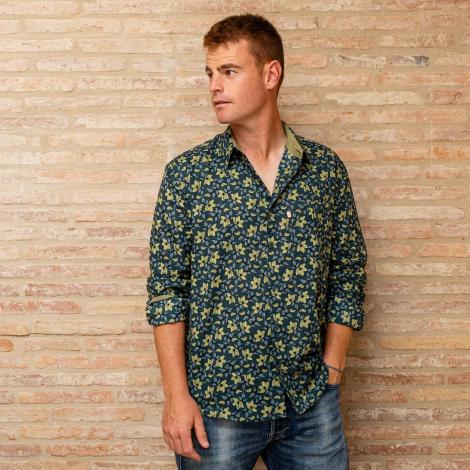 camisa GUIM m/larga algodón 17 mostaza