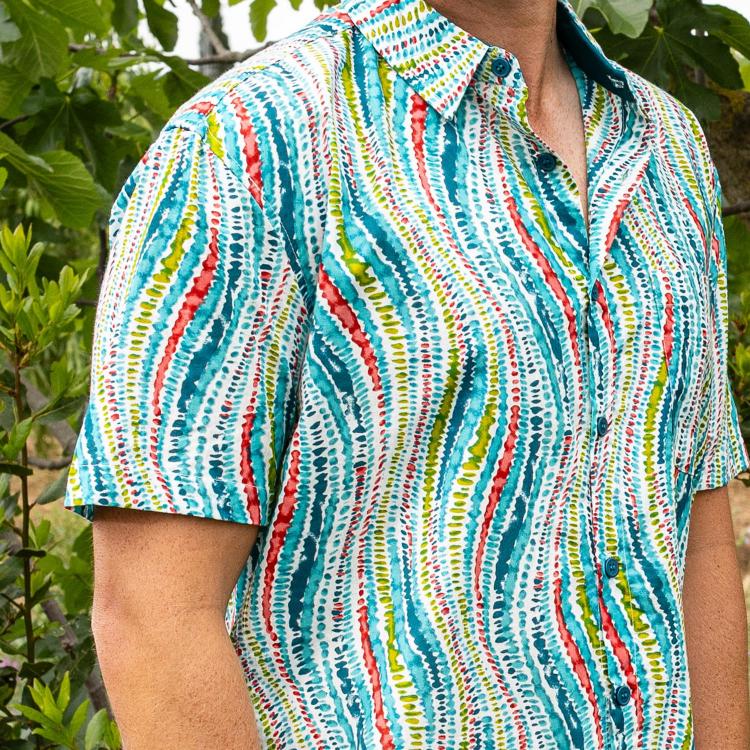camisa GUIM m/c algodón OLAS