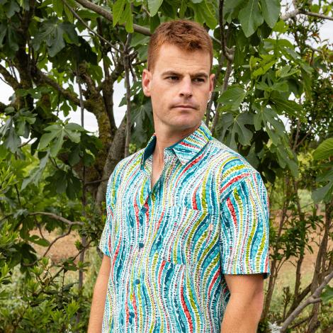 camisa GUIM m/c algodón OLAS