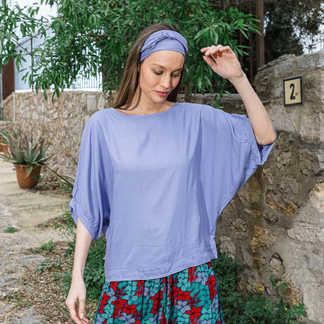 TOP MARA liso slub-VARIOS COLORES