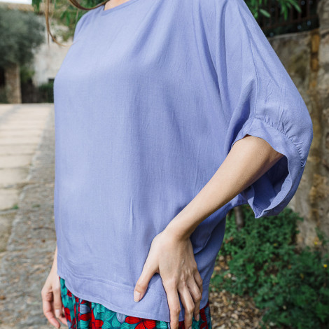 TOP MARA liso slub-VARIOS COLORES