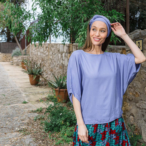 TOP MARA liso slub-VARIOS COLORES