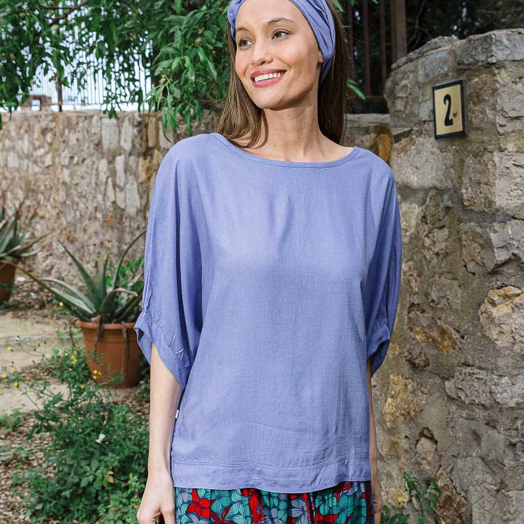 TOP MARA liso slub-VARIOS COLORES