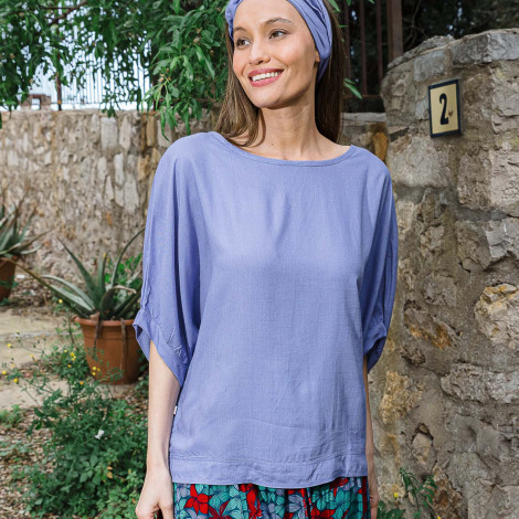 TOP MARA liso slub-VARIOS COLORES