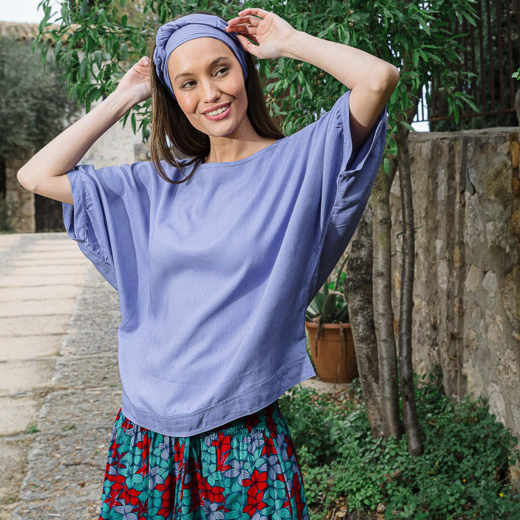 TOP MARA liso slub-VARIOS COLORES