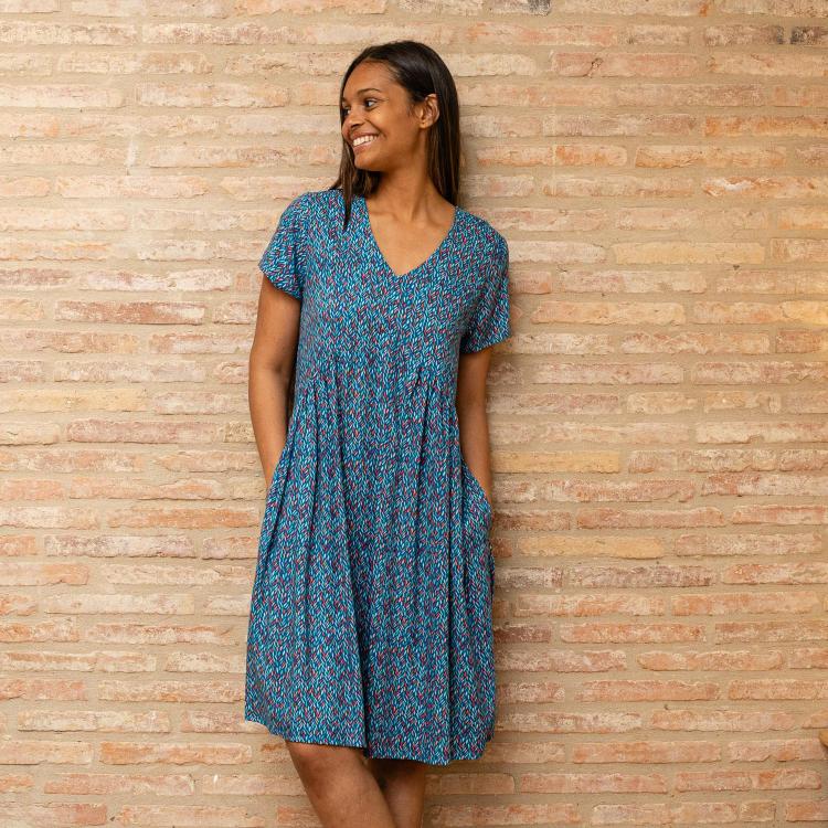 VESTIDO CHILLY mital blue