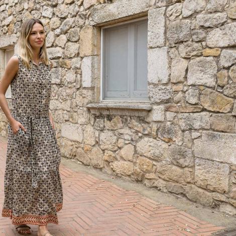 Vestido ANIE African negro