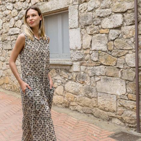 Vestido ANIE African negro