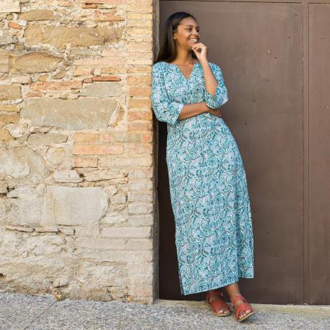 Vestido MANITAL algodón block print (varios estampados)