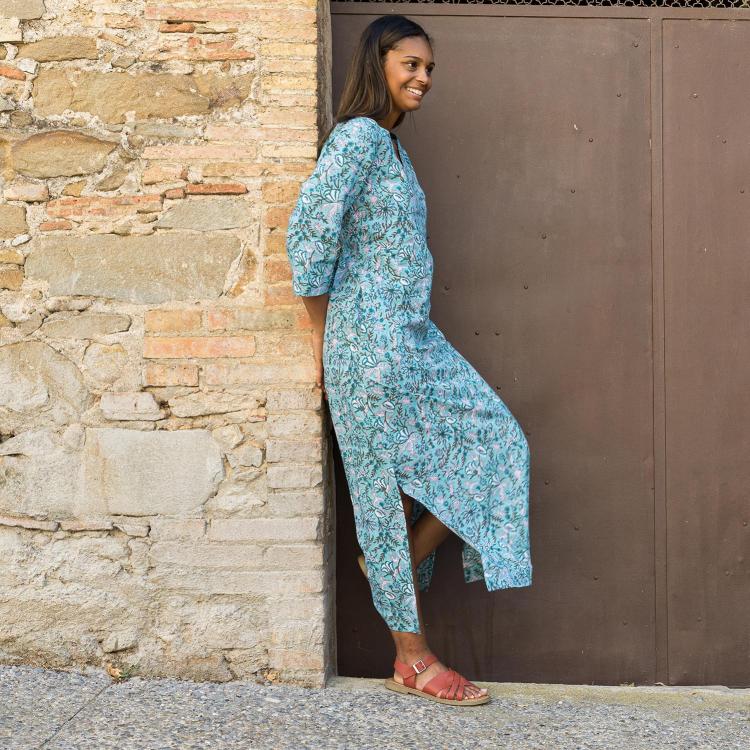 Vestido MANITAL algodón block print (varios estampados)