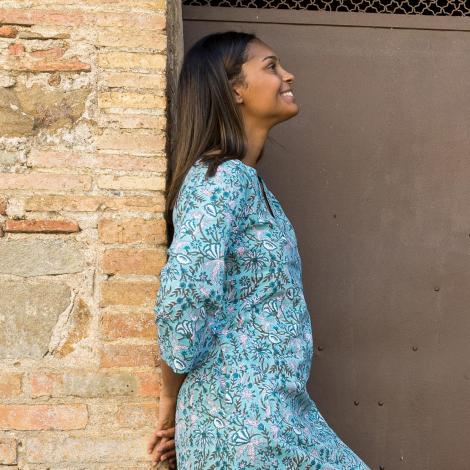 Vestido MANITAL algodón block print (varios estampados)