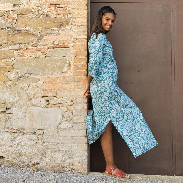 Vestido MANITAL algodón block print (varios estampados)