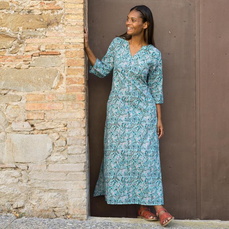 Vestido MANITAL algodón block print (varios estampados)