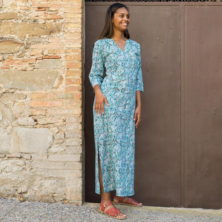 Vestido MANITAL algodón block print (varios estampados)