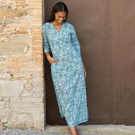 Vestido MANITAL algodón block print (varios estampados)