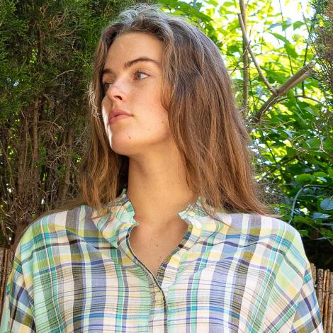 Top SATABI algodón MADRAS (varios colores)