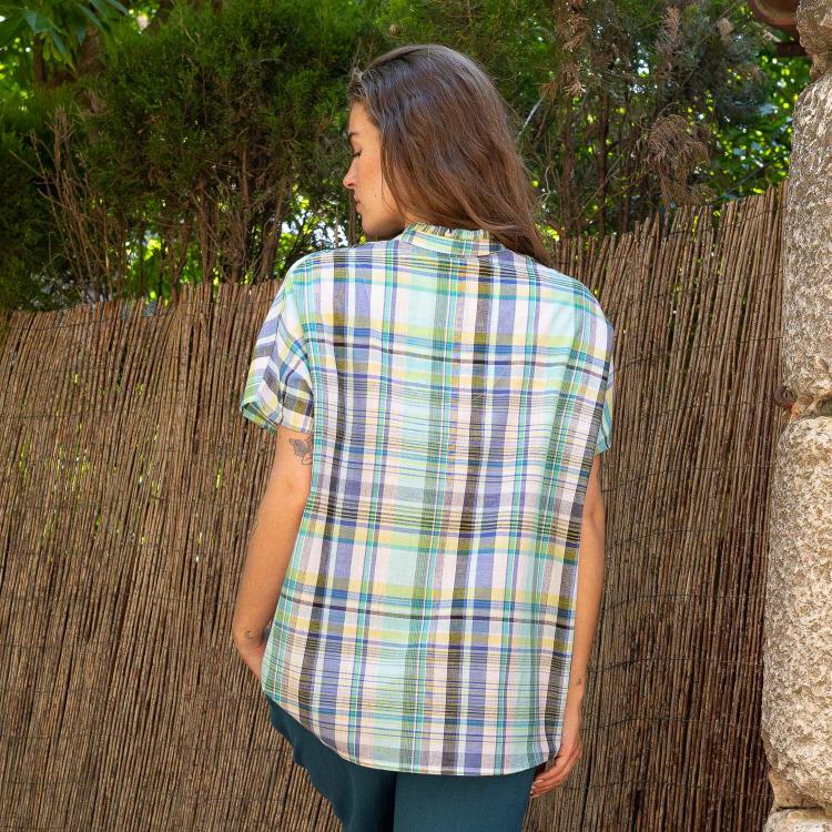 Top SATABI algodón MADRAS (varios colores)
