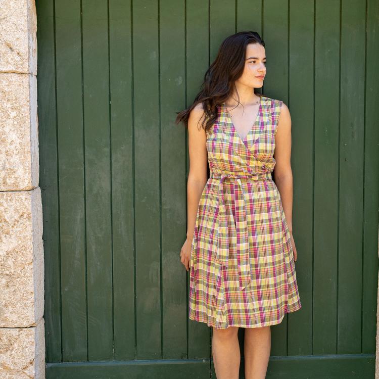 Vestido ANAI algodón madrás (varios colores)