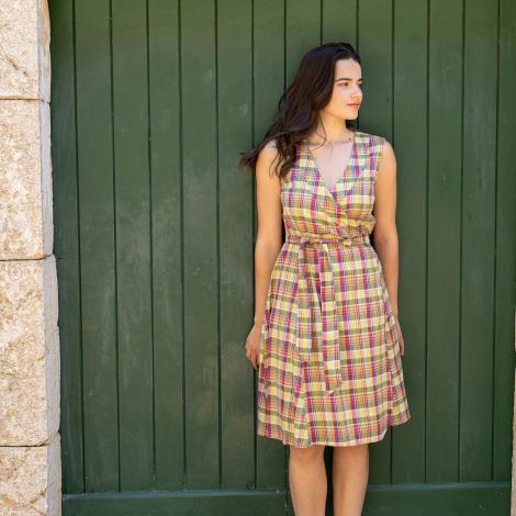 Vestido ANAI algodón madrás (varios colores)