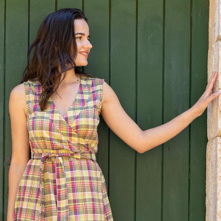 Vestido ANAI algodón madrás (varios colores)