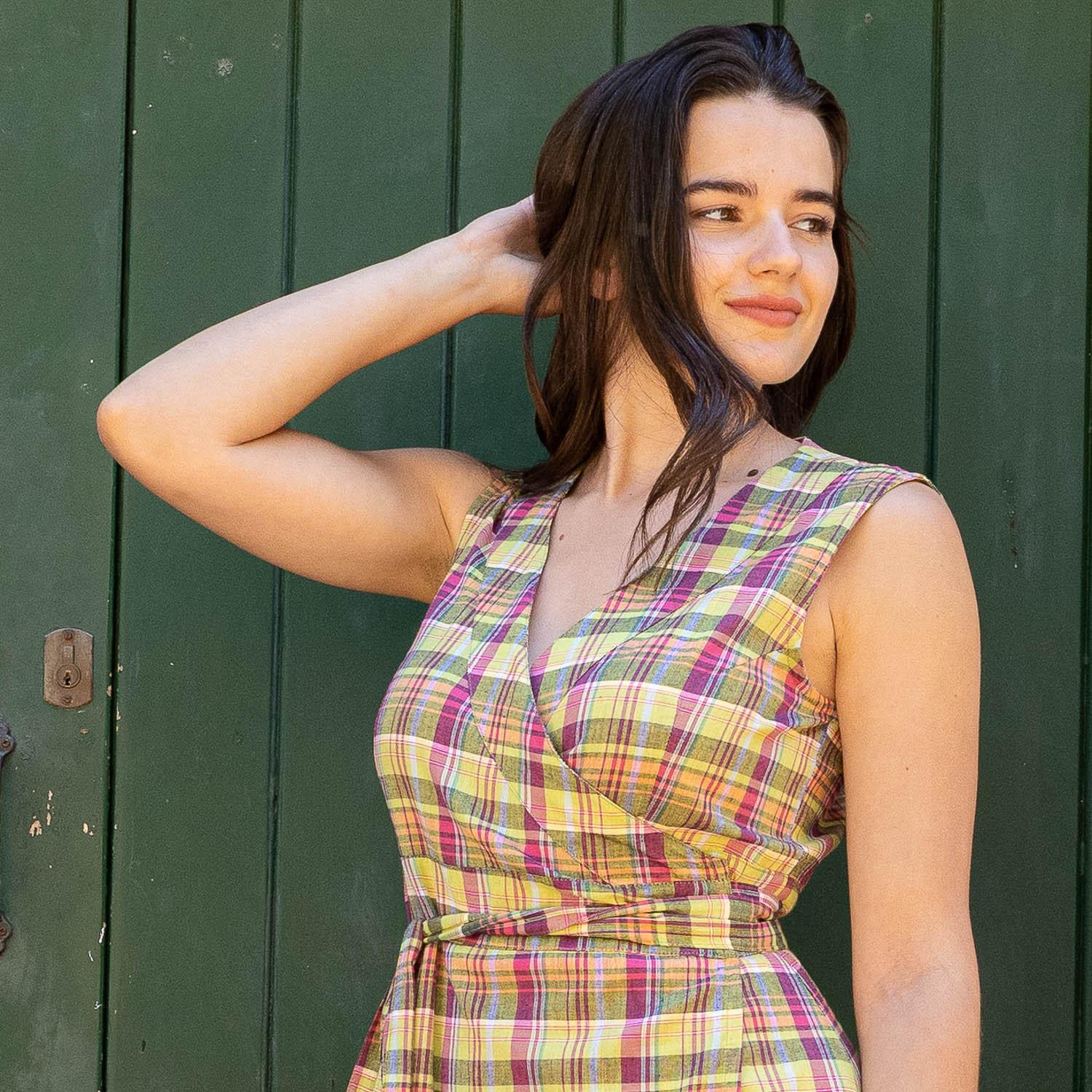 Vestido ANAI algodón madrás (varios colores)