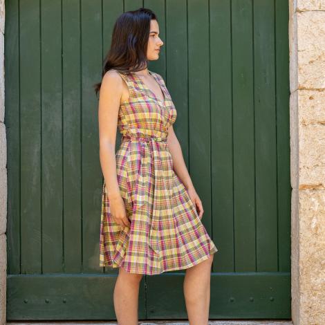 Vestido ANAI algodón madrás (varios colores)