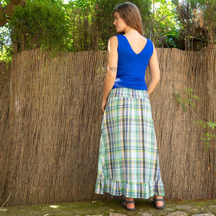 Falda SASI algodón MADRAS (varios colores)