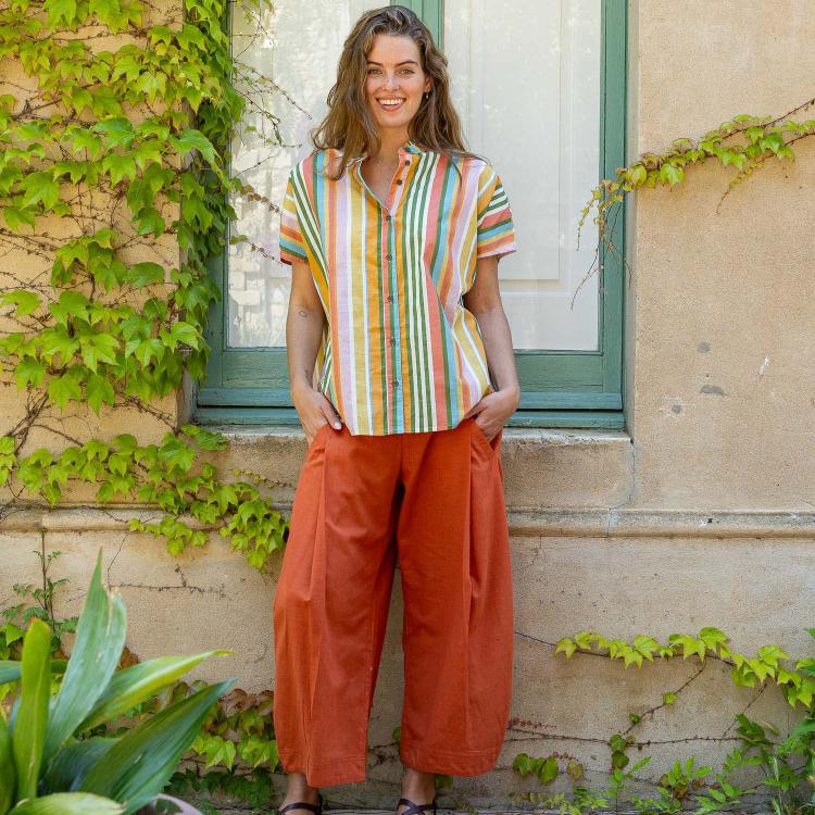 pantalón EMMA liso algodón